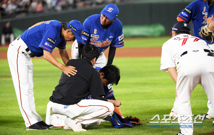 '196cm 거구와 정면충돌' 쓰러진 채은성 진심으로 걱정한 레이예스..…