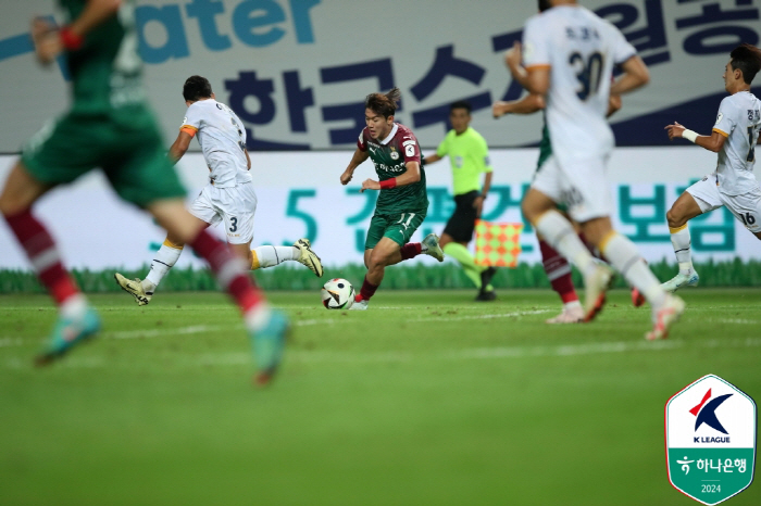 '윤도영 데뷔골-김인균 복귀골' 대전, 광주에 2-0 승 '5경기 무패+…