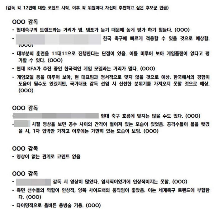 "전원동의" 홍명보 감독이 공개 원한 '전강위 10차 회의록'의 진실