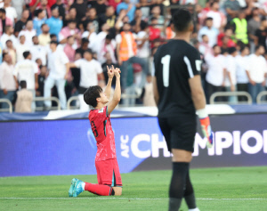 '설영우 택배→이재성 환상 헤더' 한국, 전반 38분 선제골...1-0 리드[요르단전]