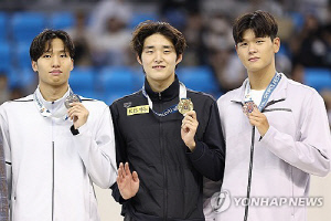 [전국체전] 적수가 없는 김우민…남자 자유형 1,500ｍ 3회 연속 제패(종합)