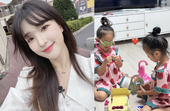 율희, 눈물의 이혼 사유 고백 후 쌍둥이 딸과 데이트..."우린 행복한 …