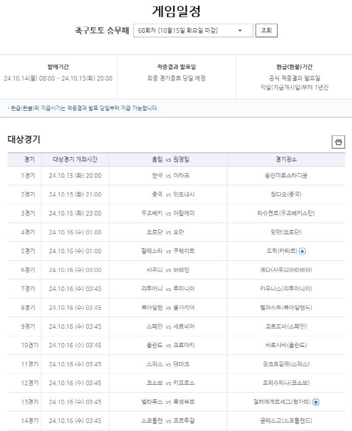 축구토토 승무패 67회차 결과 '총적중금 10억, 1등 적중 23건'…승…