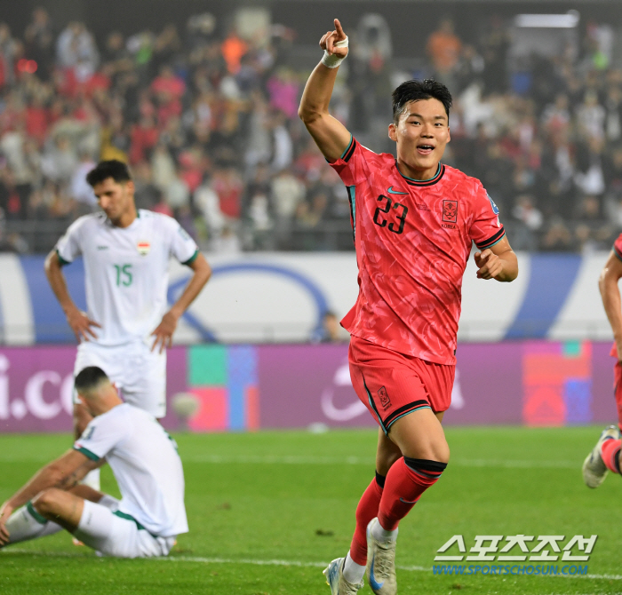 '오세훈 데뷔골X오현규-이재성 2G 연속골' 한국, 이라크에 3-2 승 …