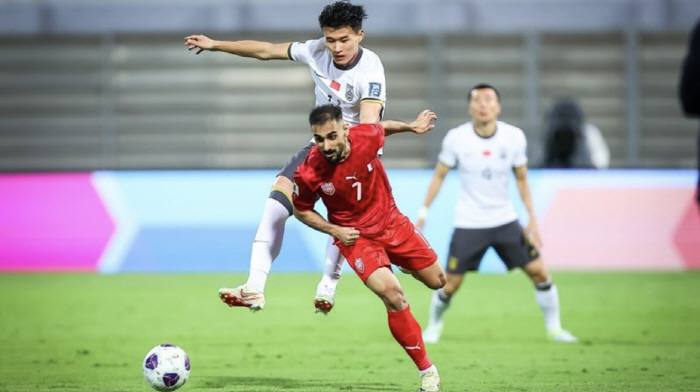 중국의 대반전! '장위닝 후반 44분 극장골' 바레인 1-0으로 꺾고 2…