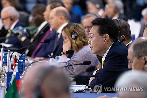 尹대통령, G20서 기후취약국 지원 약속…"녹색 사다리 되겠다"