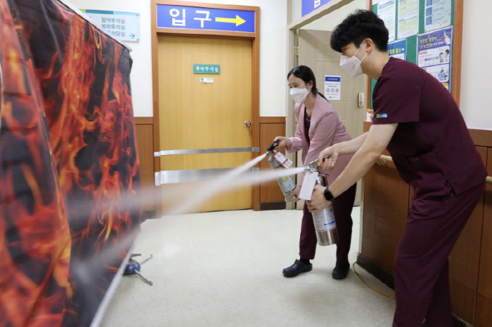 순천향대천안병원, 소방서와 합동 소방훈련…"안전 역량 강화"