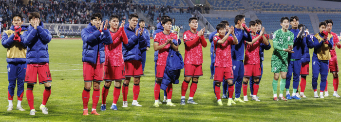 '팔레스타인전 무승부 여파' 한국 축구, FIFA 랭킹 23위로 한 계단…