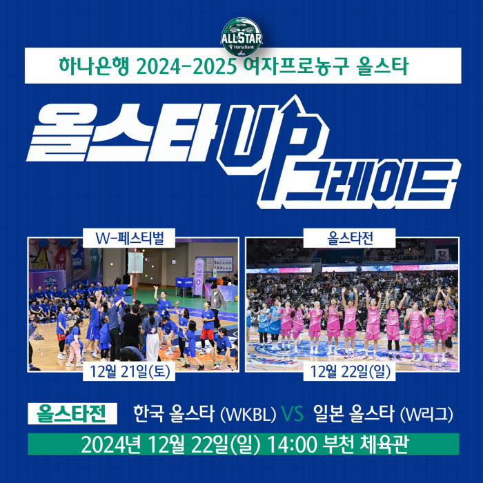 '올스타 UP그레이드' 21~22일 WKBL 올스타전 슬로건-일정 확정