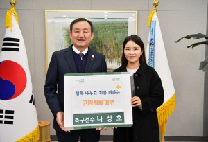 축구선수 나상호, 담양군에 고향사랑기부금 2년 연속 쾌척