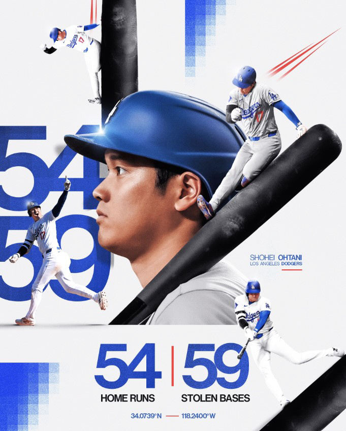 '야구장 54홈런+집에서 친 1홈런' MLB사상 첫 '50-50 클럽' …