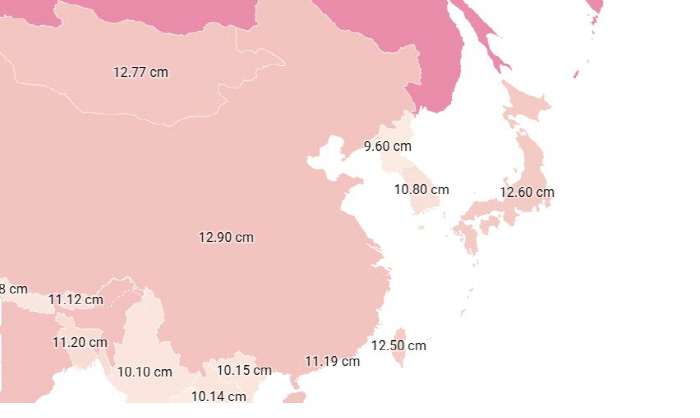 한국 남성 평균 '음경 길이' 세계 134위…1위 국가는?