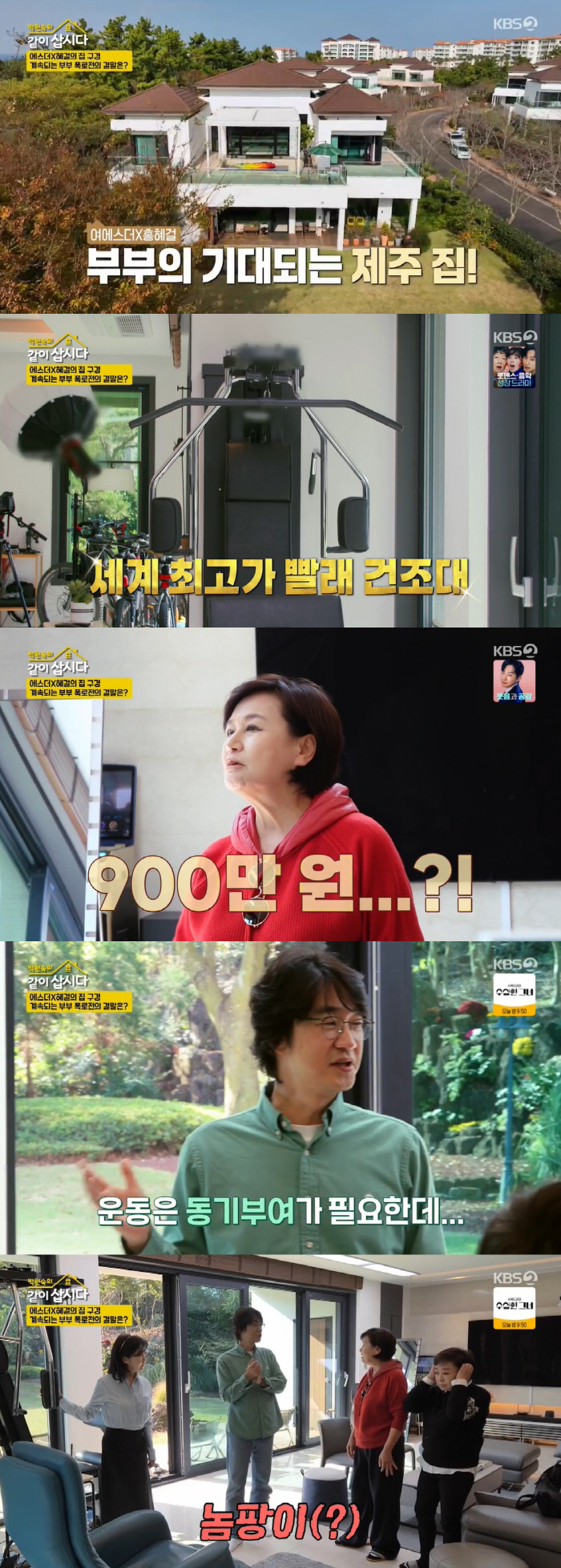 900만원짜리 빨랫대라니..여에스더, 홍혜걸 과소비에 폭발 "한량이네" …