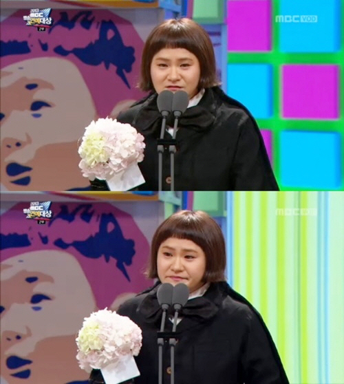 'MBC 연예대상' 김신영 수상소감 "나를 붙잡아준 프로" 뭉클