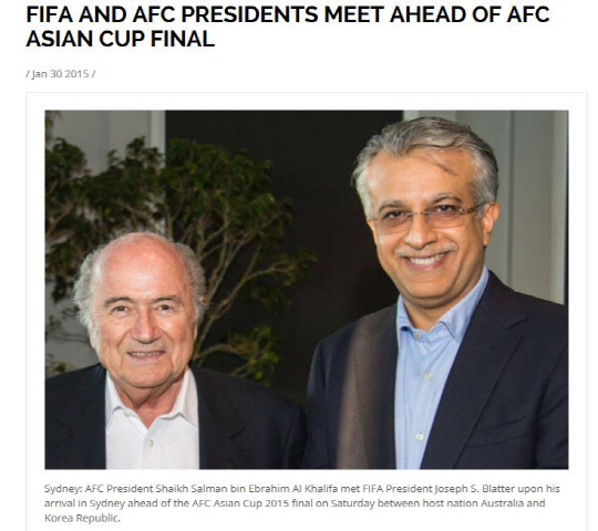 AFC 회장 "중동국가들 호주를 AFC에서 쫓아내고 싶어한다"